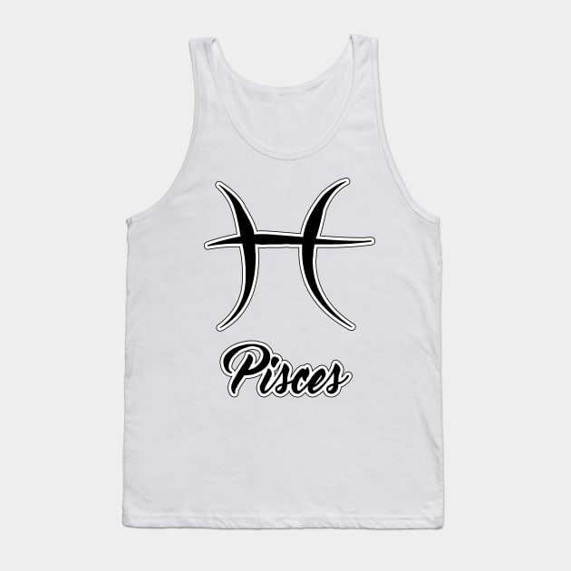 Pisces Zodiac Design Tank Top by Pikmi